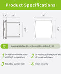 Diagram specifications of Quiet 110 CFM Bathroom Exhaust Fan With Wall Or Ceiling Mount 1 Point 0 Sone 110 Volt 18W Energy Efficient Vent