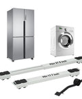 Heavy Duty Extendable Appliance Mover Dolly For Fridge Washer Dryer Rolling Base With 24 Wheels And Brakes adjustable components with refrigerator and washer.
