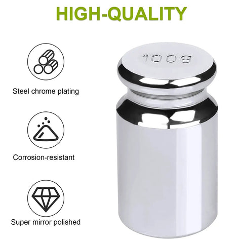 7 Piece Calibration Weight Set For Digital Scales And Jewelry Scales 100g Carbon Steel Chrome Plated Small Weights