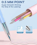 All In One 4 In 1 Multicolor Pens Set With 18 Colors Six Pack For Note Taking Coloring Organizing And Office Or School Use Press To Switch Colors On The Fly And Enjoy Smooth Writing With Vivid Ink. 0.5 mm 4-color pen tip close-up