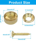 Knock Those Ugly Threads Aside With Our Premium Solid Brass Screw Covers This Sixteen Piece Set Of Retro Decorative Hardware Caps 12mm cap and screw dimensions.