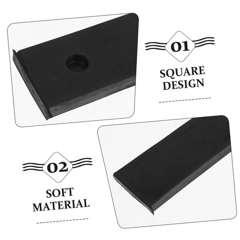 Two Pack Heavy Duty Vibration Rubber Pads Non Slip Isolation Mats with square design and soft material for noise reduction.