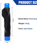 Right Handed Golf Grip Trainer For Proper Posture And Tempo Elevate Swing Consistency, blue-black grip with dimensions.