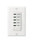No-Fuss In-Wall Countdown Timer Switch 15, 30, 60 Minute Or 2, 4 Hour, SPST, 1800 Watt, Silent Operation, White Finish, CFL Compatible