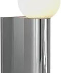 Ortona Single Bathroom Wall Light In Polished Chrome, Damp Rated G9 Lamp, Dimmable Modern Vanity Sconce With Opal Glass Shade