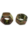 1 Inch 8 Hex Bolt Yellow Zinc Plated Grade 8 Cap Screw With Coarse Thread Hex Nut Durable Hardware Fastener Kit, two yellow zinc nuts
