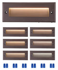 Dope Low Voltage LED Step Lights Outdoor Dimmable 3W 4W 5W With 5 CCT 12-24V AC DC Landscape Stair Risers 9 Inch Aluminum Pack Of 6