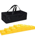 Ten Pack RV Camper Leveling Blocks With Interlocking Design Non Slip Pads Durable Carrying Bag And Levelers for trailers, yellow blocks