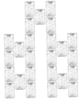 25 Pack Thick Iron Table Leg Plates Heavy Duty Furniture Feet Connectors For Wobbly Couches And Dining Tables Easy DIY Installation displayed in rows.