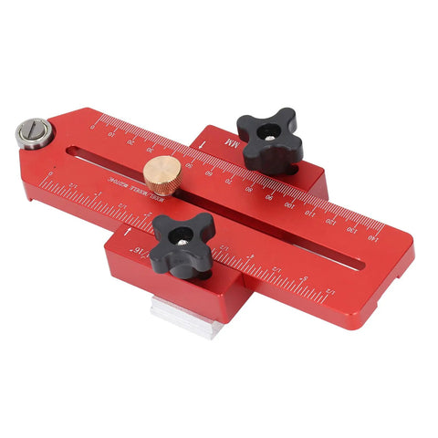 Table Saw Thin Jig With Aluminum Alloy Build, Adjustable Length Guide For Woodworkers, Fits 19mm And 30mm T Slot Tracks, Pro Grade Quality