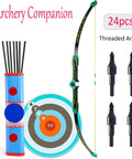 Pack Of 24 100 Grain Screw In Archery Field Points shown with bow, arrow quiver, and target