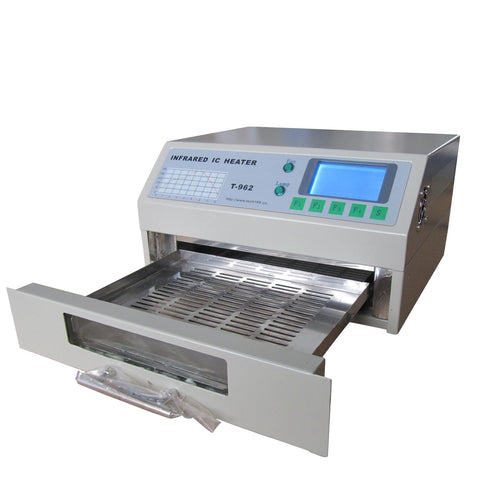 800W Infrared Reflow Oven Soldering Station With Hot Air Circulation For PCB Boards and open tray for SMD SMT BGA rework