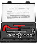 Thread Repair Kit 17Pcs M11 X 1.25 Helicoil Internal Thread Repair Kit For Aluminum And Metal, kit in open case showing tools.