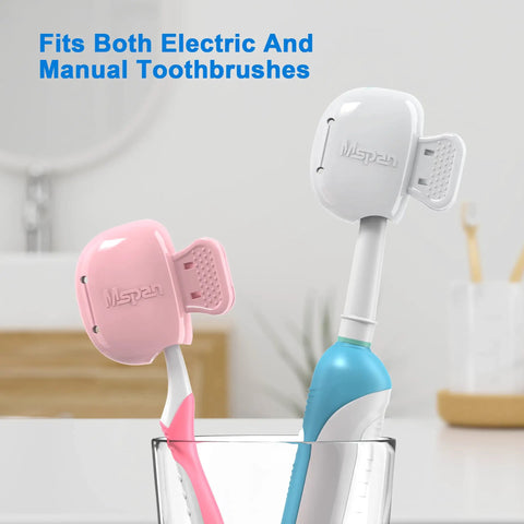 Toothbrush Head Cover Cap Travel Case Protector Clip Fits Most Manual And Electric Toothbrushes For Adults And Kids 2 Pack