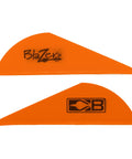 36 Pack White And Neon Orange Arrow Vanes For Broadhead Crossbow And 3D Archery Universal Vane Set With Lift And Steerage AR1000 material