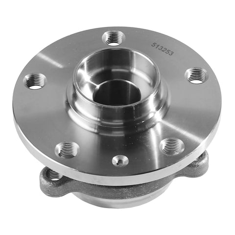 Front view of Wheel Hub Bearing Assembly 5 Lug With ABS Compatible With Audi A3 Quattro Q3 TT And VW Models 2006 2018