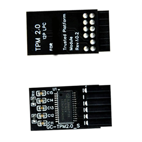 TPM 2.0 Security Module with 12 Pin LPC Interface for easy motherboard integration and plug and play setup, boosting data protection.