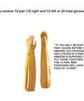 Double Nitrile Coated Full Arm Chemical Resistant Safety Glove With Cotton Poly Liner, 20 Mil Thick, 26 Inch Length, X Large, 12 Pair Pack shown front and back view