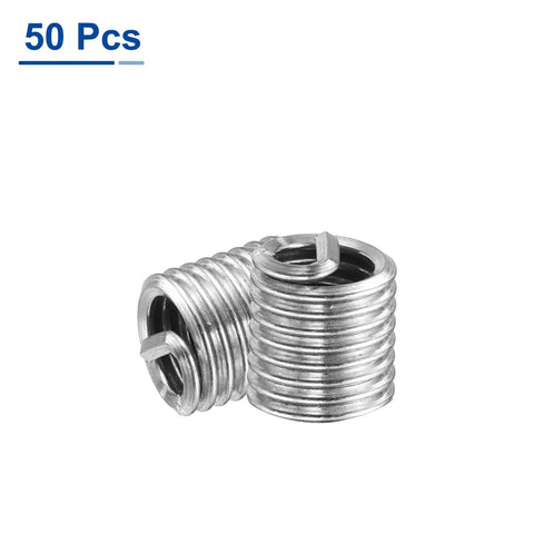 50 Pack Helical Wire Thread Inserts 8 32 UNC 304 Stainless Steel Coiled Thread Repair Kit for Mechanical Equipment