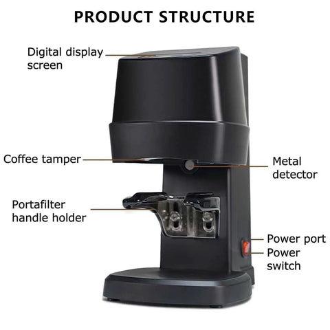 Slick Stainless Steel Coffee Tamper Delivers Dead Flat Packs On Command 58mm Universal Portafilter Fit Auto Induction features.