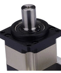 Rugged 130Mm 90 Degree Right Angle Planetary Gearbox Speed Reducer with 24Mm input shaft and metallic housing for heavy duty applications.