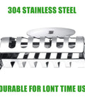 Queen Bee Cage Catcher Clips Set In Stainless Steel Three Pack Beekeeping Tool, durable apiary gear close-up.