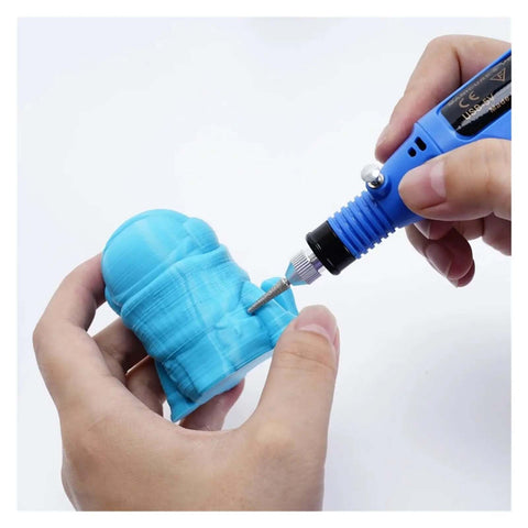 Using Electric Polisher Sander Kit For Polishing Deburring And Edge Trimming Of 3D Models And DIY Projects With 3D Printer Parts Black Durable