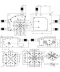 Technical drawing of the Ultra Precision Rotary Tilt Table For Knockout Micro Positioning dimensions and layout details.