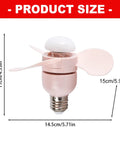ZEPFJHE E27 Ceiling Fan with LED Light Brushless Motor for Bedroom, Green showing compact size (15cm diameter) for easy installation.