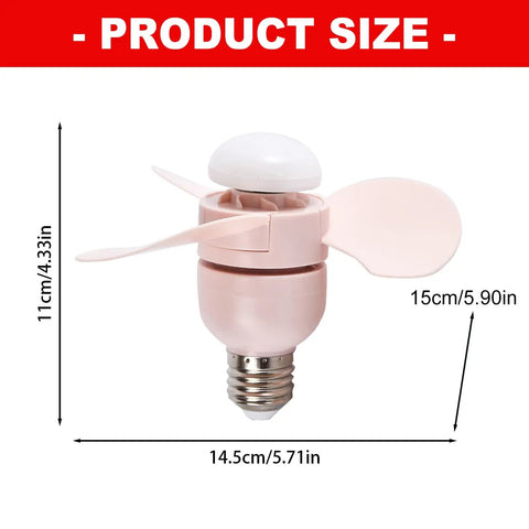 ZEPFJHE E27 Ceiling Fan with LED Light Brushless Motor for Bedroom, Green showing compact size (15cm diameter) for easy installation.