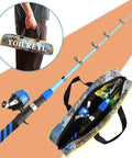 Kid Friendly Telescopic Fishing Rod And Reel Combo Push Button Starter Set For Beginners Collapsible 5.91 Ft Blue Youth Fishing Kit