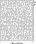 White Self-Adhesive Vinyl Letters And Numbers Kit, 12 Sheets, 1000 Pcs, Includes Uppercase, Lowercase, Numerals And Punctuation, 1 Inch