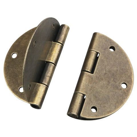 Top Tier Antique Brass Small Hinges For Furniture And DIY Projects Includes Twenty Four Mounting Screws Rust Resistant Vintage metal hinges.
