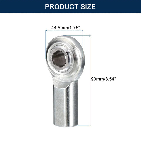 Rod End Bearing Heim Joint 3/4 Inch Bore With 3/4-16 Right Hand Female Thread Jam Nut Included Built Tough From Forged 45 Steel With Hardened Ball For Wear Resistance Handling Heavy Duty Misalignment Up To 12 Degrees And 63.2 kN Static Load, size view