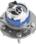 Front Wheel Hub And Bearing Assembly 513179 With Abs 5 Lugs For Buick Century 01-05, close-up view of the hub and ABS sensor