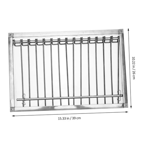 Steel Pigeon Cage Door With Secure Lock For Bird Loft Entry Gate, showing durable metal bars and dimensions, 39cm x 26cm.