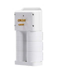 Six-Outlet Surge Protector Wall Mount Power Strip With Rotating Outlets, 1080 Joules, side view showing prongs and outlets
