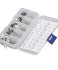Stainless Steel External Retaining Ring Set 200 Pieces, Ten Sizes, Heavy Duty Circlips in storage box