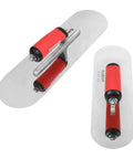 Pro Grade Stainless Steel Pool Trowel Set With Soft Grip Handles And Finishing Trowels In 16 Inch By 4 Inch And 14 Inch By 4 Inch Sizes