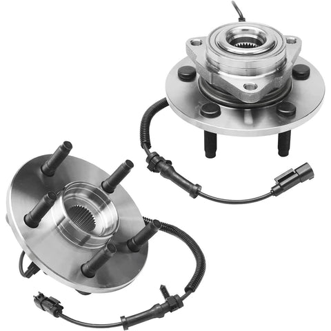 Front Wheel Bearing Hubs Brake Kit For 2009 2011 Dodge Ram 1500 5 Lug With 13.23 Inch Drilled Slotted Rotors And Ceramic Brake Pads