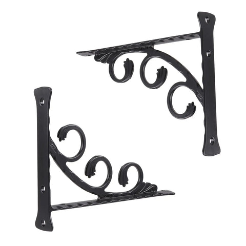 2 Pack Wall Mounted L Shaped Shelf Brackets Space Saving Heavy Duty Angle Supports For Bookshelves Displays And Home Decor