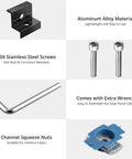 10 Pack Solar Panel End Clamps For Standard Unistrut Aluminum 30mm And 35mm Mounting Brackets With Nuts Bolts Solar Panel