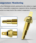 Ground Thermostat Switch For Auto Cooling Fans One Eighth Inch NPT 200F On 185F Off brass sensor for radiator cooling
