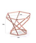 Rose Gold Premium Metal Baseball Display Stand For Baseballs Tennis Balls Golf Balls And Collectibles Sturdy Stainless Steel Holder