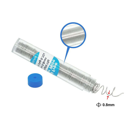 Lead-Free Solder Flux Wire With Rosin Core 0.8mm Diameter Tin Solder For Electronics in clear tube with blue cap