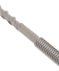 DEWALT concrete drill bit with carbide center core and threaded shank, side view