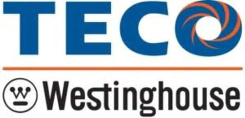 TECO Westinghouse logo, manufacturer of Variable Frequency Drive 1 HP 115 Volt 1 Phase Input To 230 Volt 3 Phase Output L510-101-H1 VFD Inverter