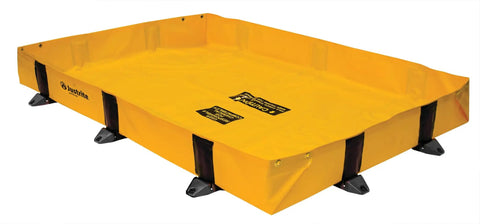 Rigid-Lock QuickBerm Lite Folding Oil Spill Containment Berm Grab-and-Go Ready for Quick Deployments, 4 Ft By 6 Ft By 8 In, 119 Gallon Capacity, PVC Coated Fabric, Built Tough for Job Sites, Made in USA, Yellow