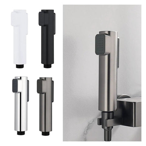 Plastic Bidet Sprayer Multi-Functional Handheld Faucet Toilet High Pressure Shower Self Cleaning Accessories(Silver) in silver and other colors.