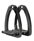 Alupro Titanium Safety Stirrup With Side Opening Design And HiFlex Locking For Emergency Big Opening All Metal Footplate One Size Horse Riding Gear TUV Rheinland Certified - side view showing metal construction